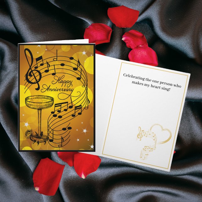Music Themed Happy Anniversary Card (Creator Uploaded)