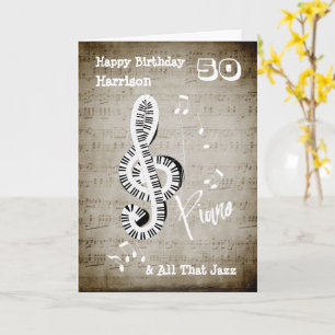 Music Themed Happy Birthday Personalised Card