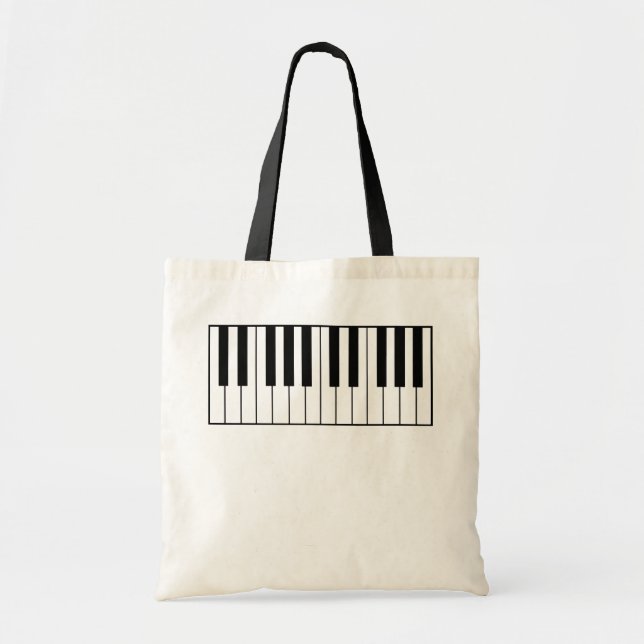 music-themed piano keys tote bag (Front)