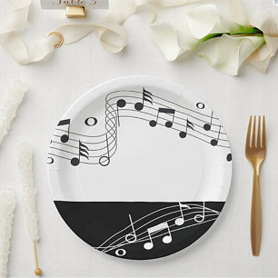Music Themed Picnic & Party 7" Paper Plates