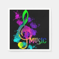 Music Themed Rainbow Treble Clef