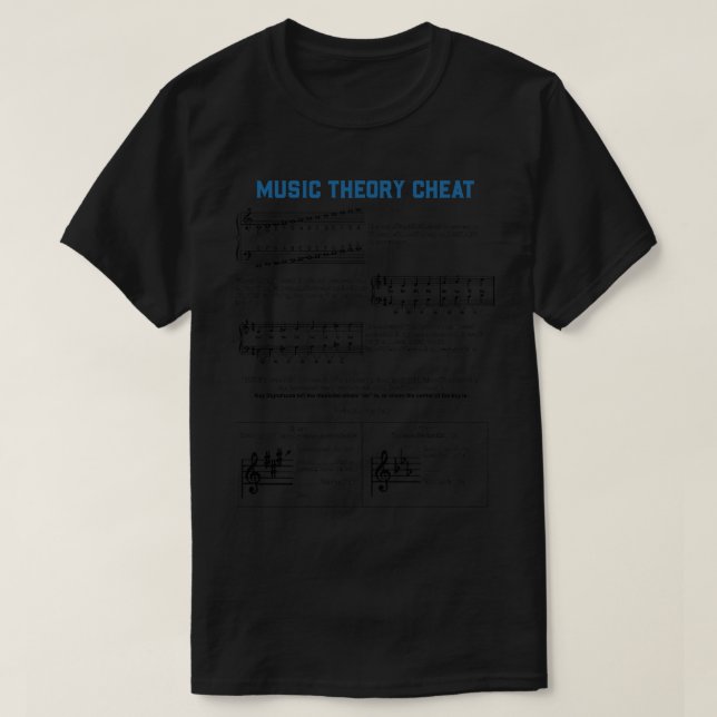Music Theory Cheat T-Shirt (Design Front)