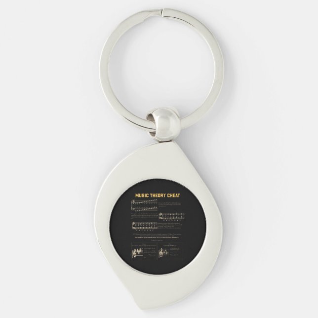 Music Theory Graphic Key Ring (Front)