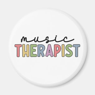 Music Therapist Retro Music Therapy Gifts Magnet