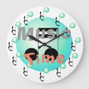 Music Time Musical Musicians DJs Bands Orchestra Large Clock