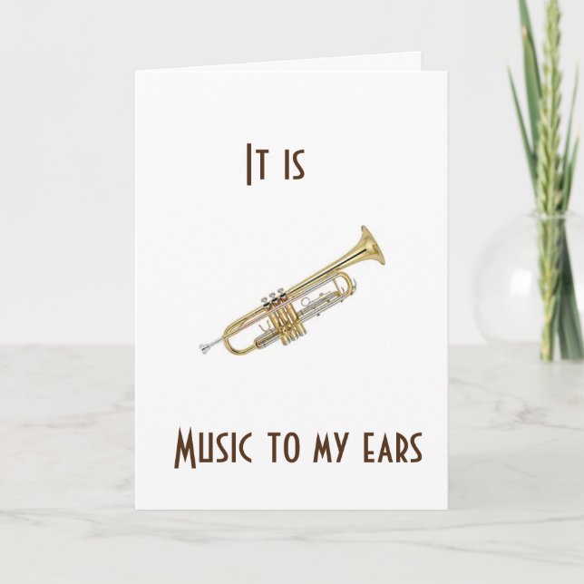 **MUSIC TO MY EARS** BIRTHDAY CARD (Front)
