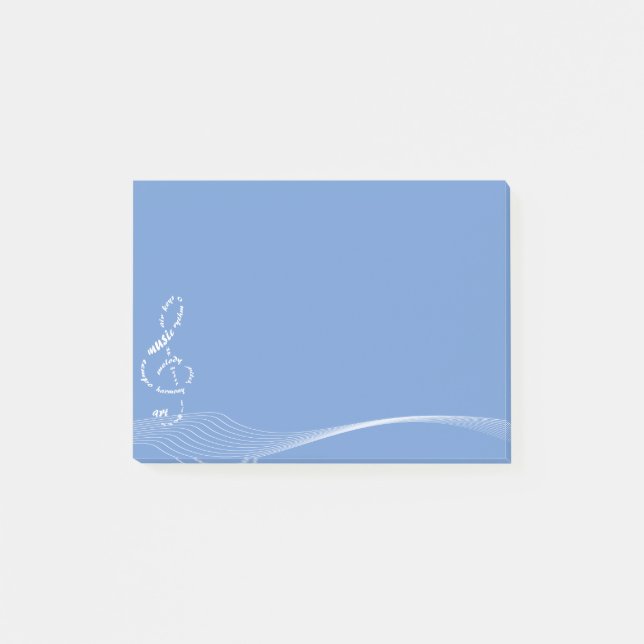 music to my ears sticky notes pad (Front)