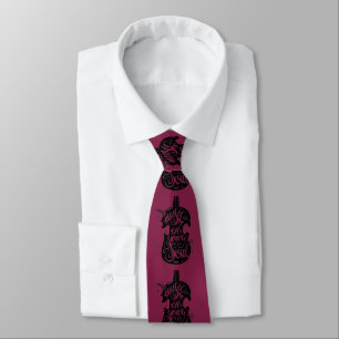Music to my soul magenta men's tie