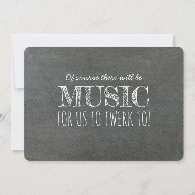 Music to Twerk Funny Bridesmaid Proposal Invitation (Front)