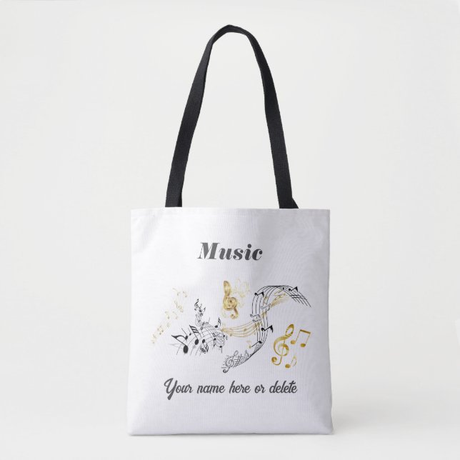 Music Tote Bag - Personalised (Front)