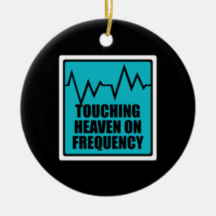 Music Touching Heaven On Frequency Ceramic Ornament