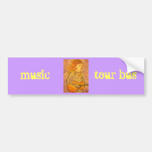 music tour bus bumper sticker
