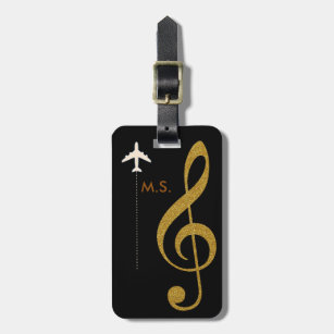 music travel luggage tag