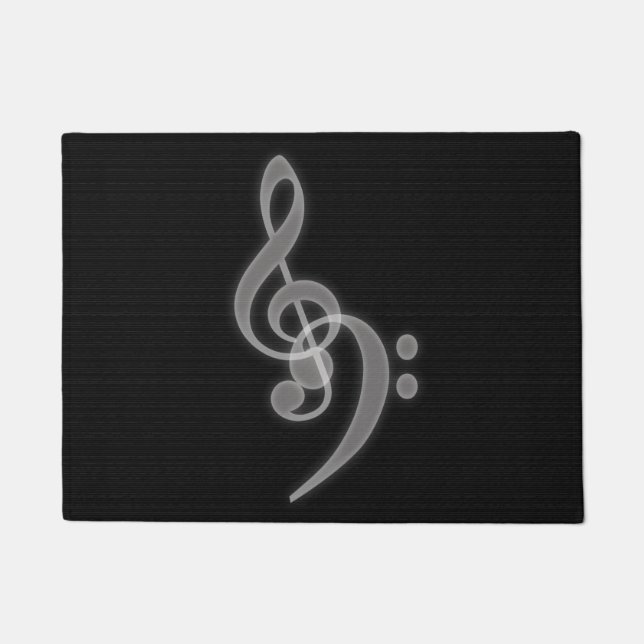 Music - Treble and Bass Clef Doormat (Front)
