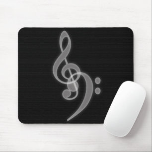 Music - Treble and Bass Clef Mouse Pad