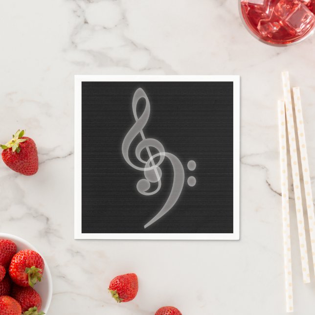 Music - Treble and Bass Clef Party Napkins (Insitu)