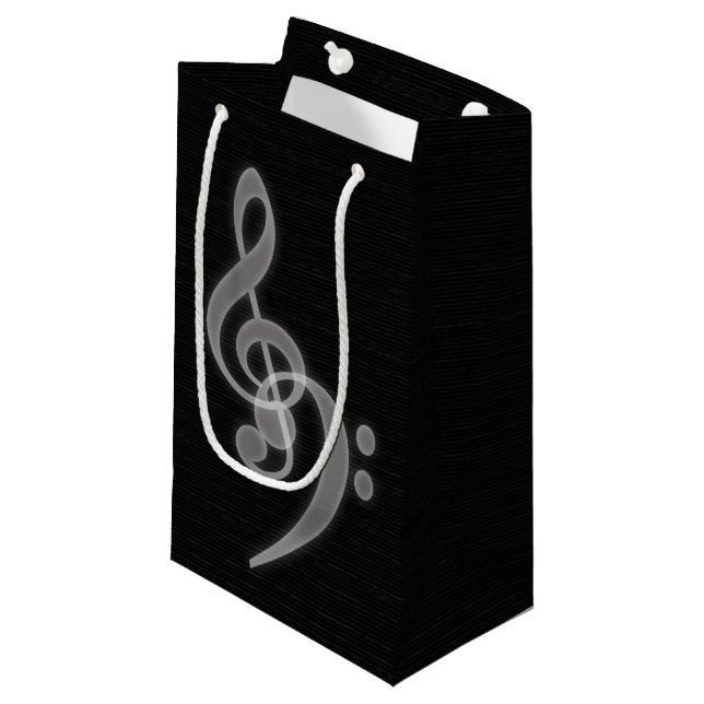 Music - Treble and Bass Clef Small Gift Bag