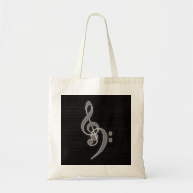 Music - Treble and Bass Clef Tote Bag (Front)