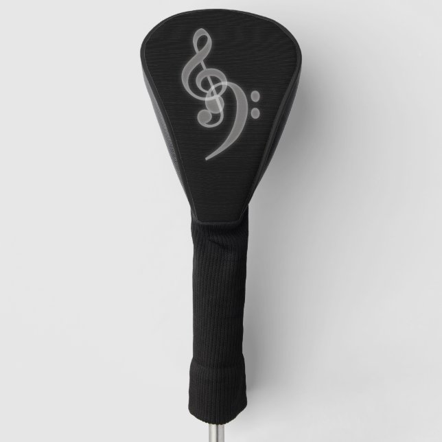 Music - Treble Bass Clef Golf Head Cover (Front)