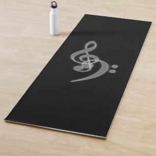 Music - Treble Bass Clef Yoga Mat