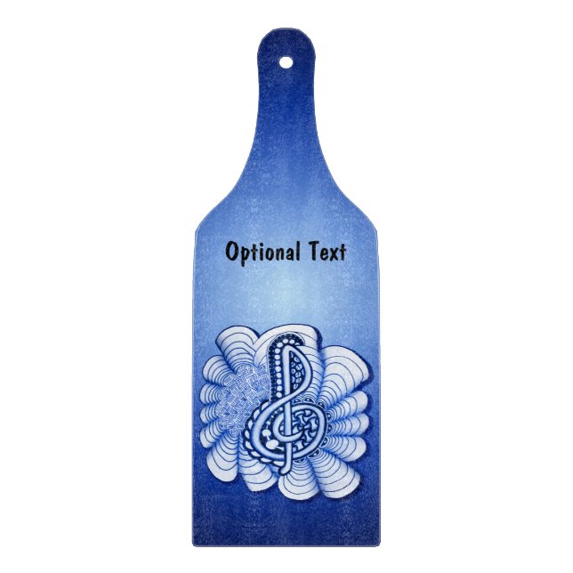 Music Treble Clef Blue Cutting Board (Front)