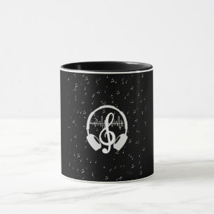 Music treble clef musical notes mug
