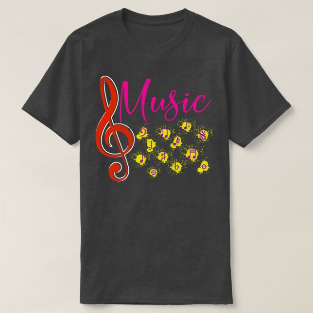 Music Treble Clef T-Shirt (Design Front)