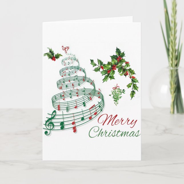 music tree Folded Greeting Card (Front)