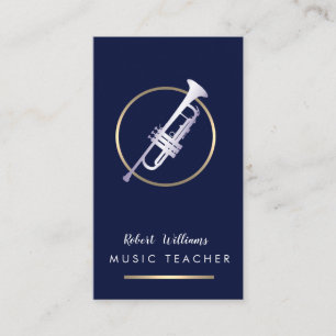 Music Trumpet Instrument Bass Band  Musician Business Card
