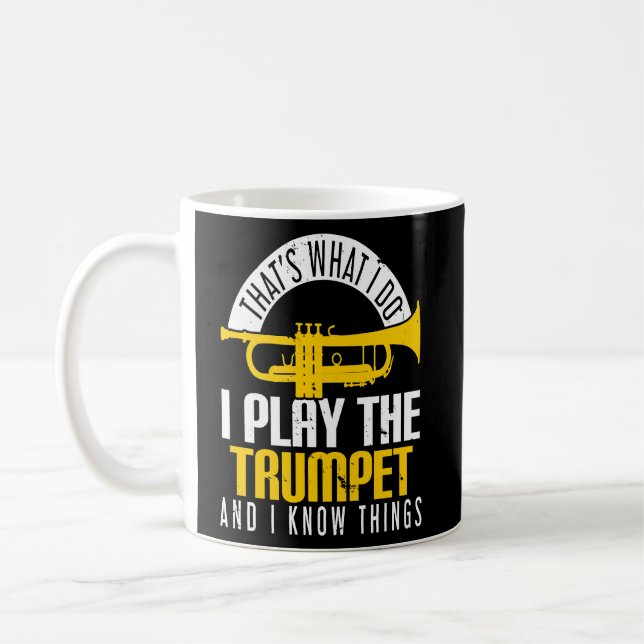 Music Trumpet Instrumentalist Cool  Confident  Coffee Mug (Left)