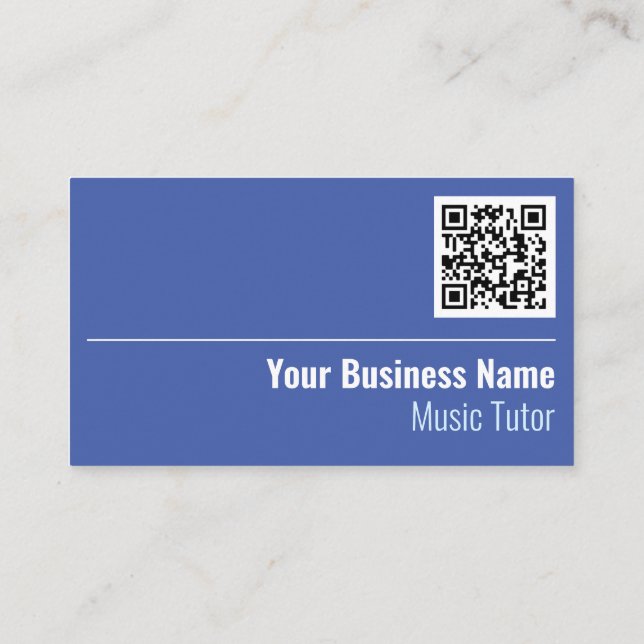 Music Tutor QR Code Business Card (Back)