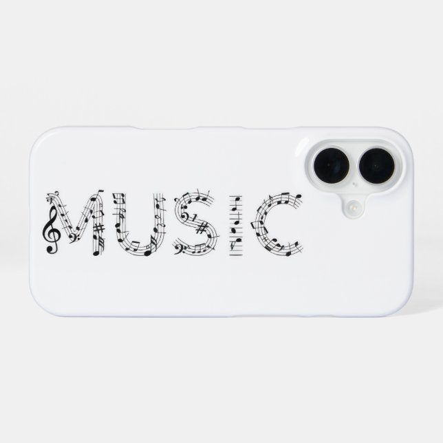 Music Typography Phone Case (Back Horizontal)