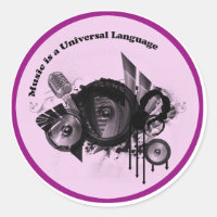 Music Universal Language Pink Black