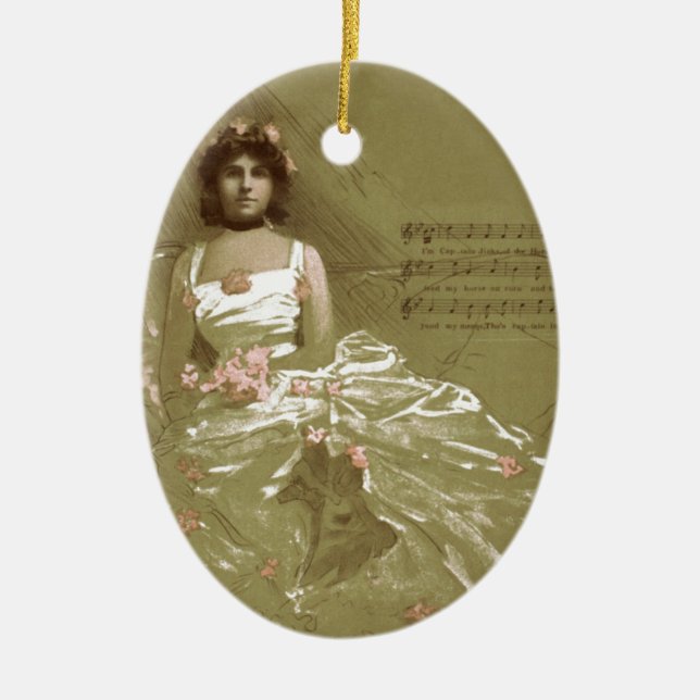 music victorian ceramic ornament (Front)