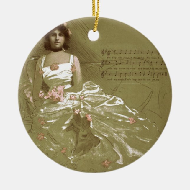 music victorian ceramic ornament (Front)