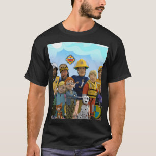 Music Vintage Retro Fireman Children Cartoons Sam T-Shirt
