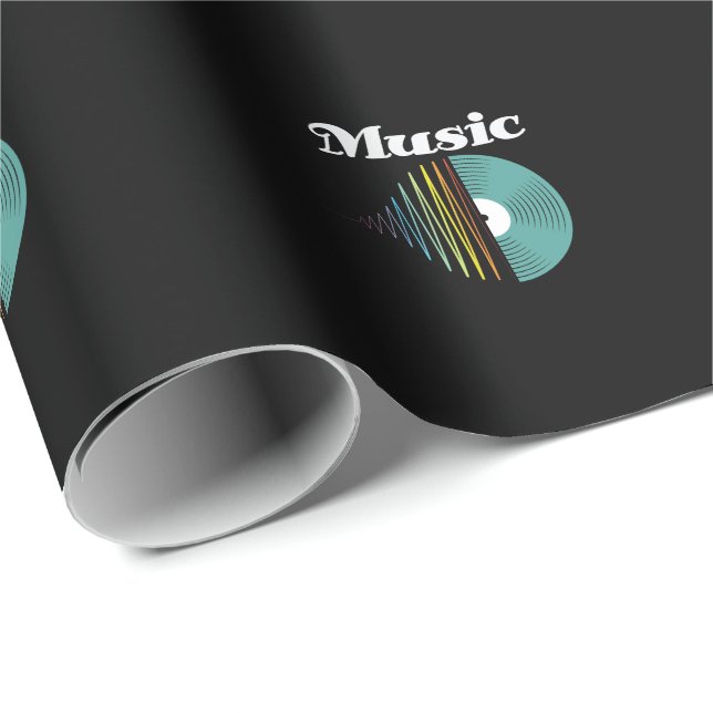 music vinyl wrapping paper (Roll Corner)
