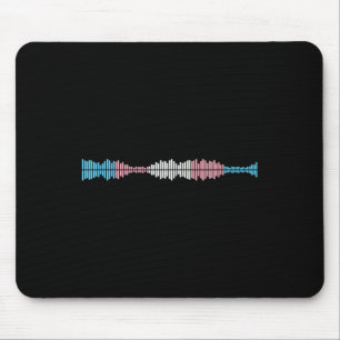 Music Waves Subtle Trans Pride Flag Transgender Ri Mouse Pad