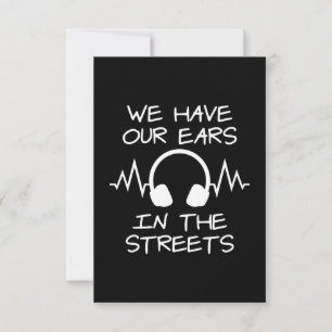 Music We Have Our Ears In The Streets RSVP Card