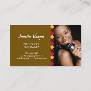 Music Wedding Singer Photo Business Card