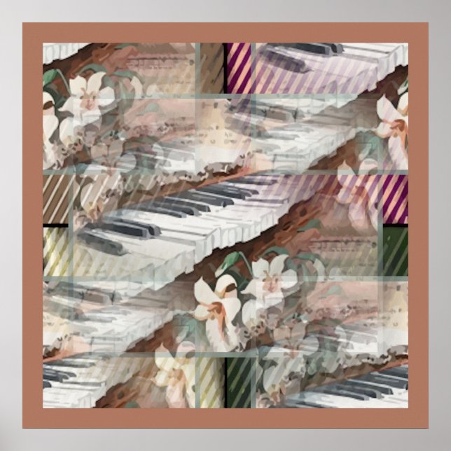 Music with Flowers Poster (Front)