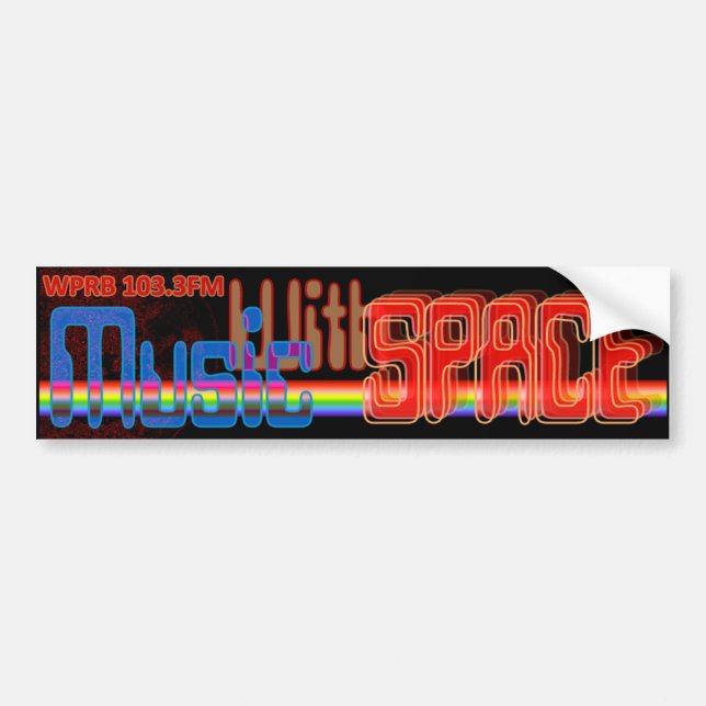 Music With Space -OfficalRadio Show Logo Bumper Sticker (Front)