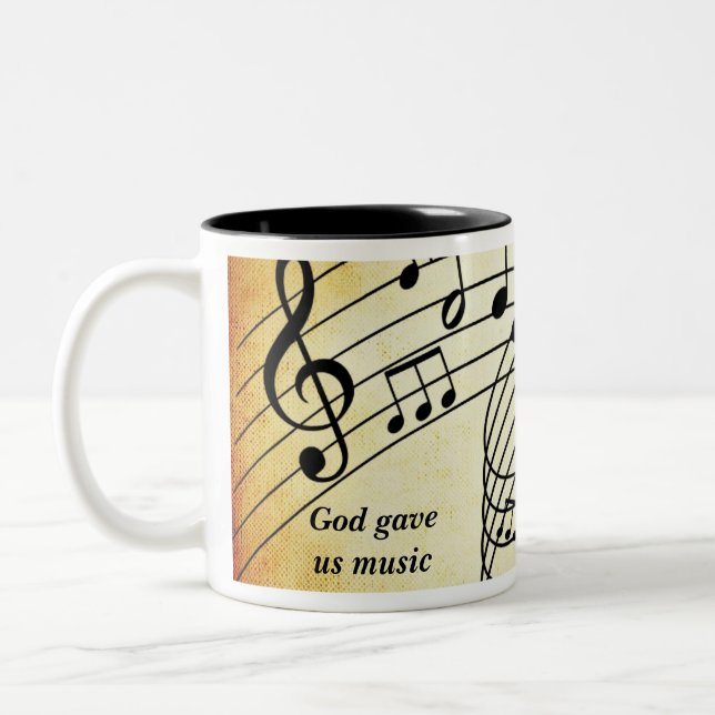 Music Without Words Two-Tone Coffee Mug (Left)