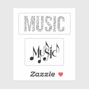 Music Word Sticker Set