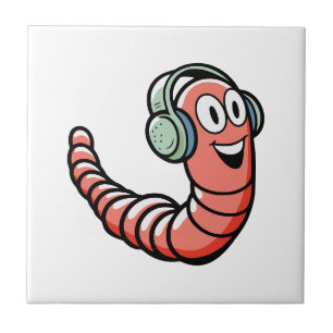 Music Worm Ceramic Tile