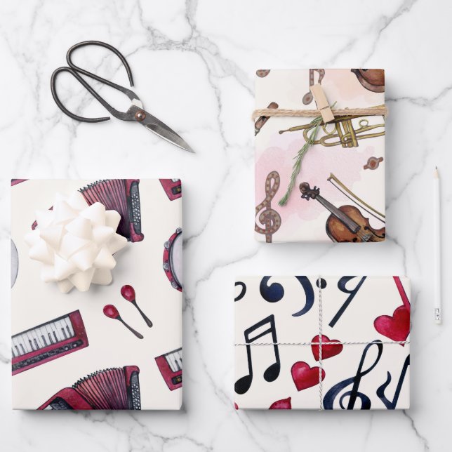 Music Wrapping Paper Sheets | Perfect for Gifts (Front)