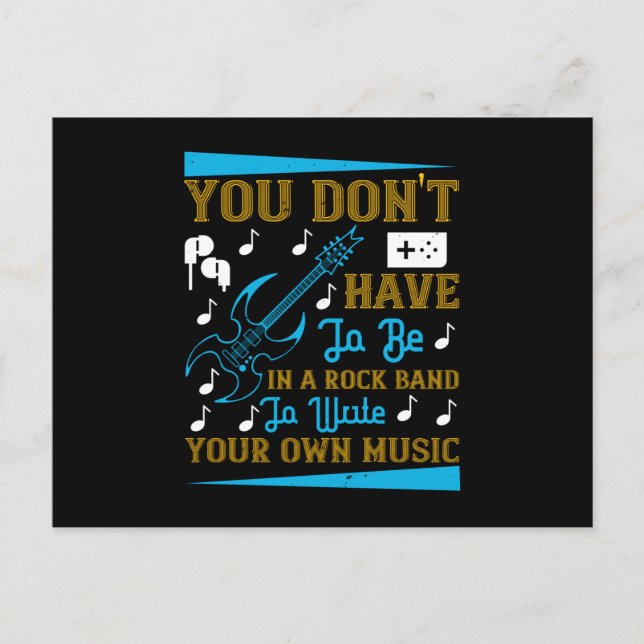 Music - Write Your Own Music Postcard (Front)