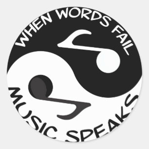 music yin yang stickers