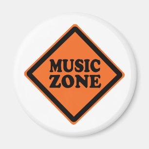 Music Zone Road Sign Magnet