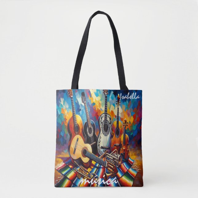"Musica" Customisable   Tote Bag (Front)